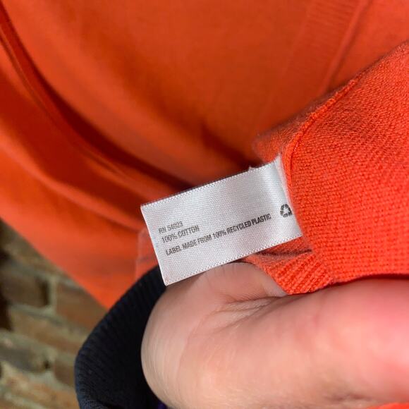 Gap Coral Orange Slouchy Oversized Cardigan Sweater Women's Size large - Picture 5 of 6